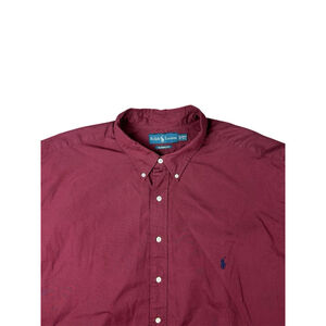 Ralph Lauren Polo Men’s Classic Fit Shirt 3XLT Burgundy Long Sleeve Button Down